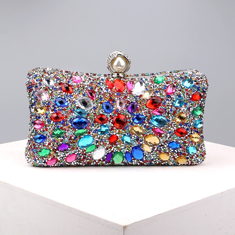 Wholesale Polyester Diamond Evening Bag