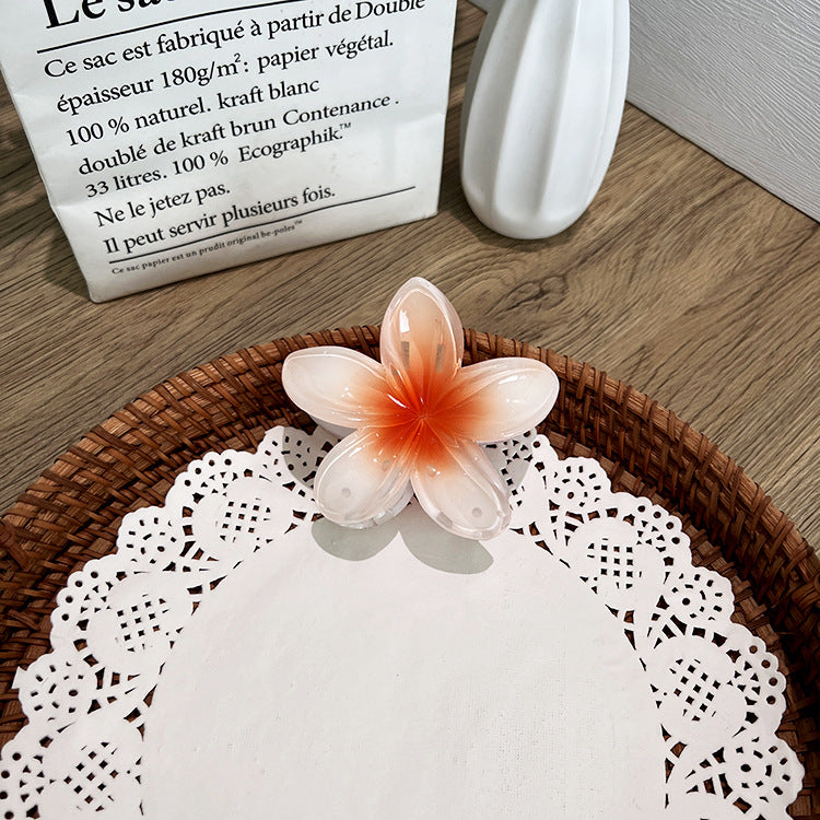 Wholesale Plumeria Gradient Shark Grab Clip