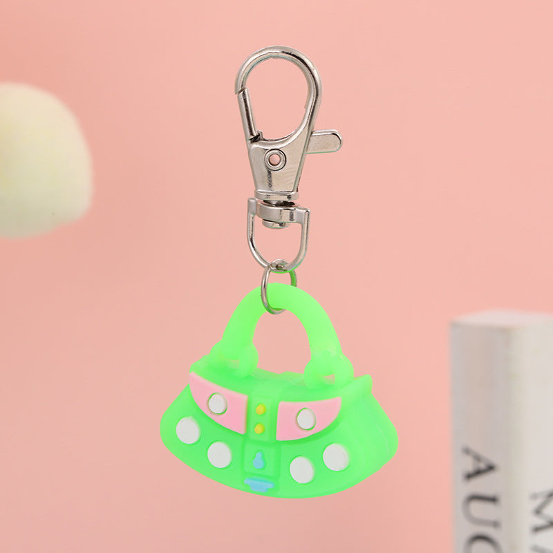 Wholesale Cartoon Soft Rubber Mini Handbag Keychain