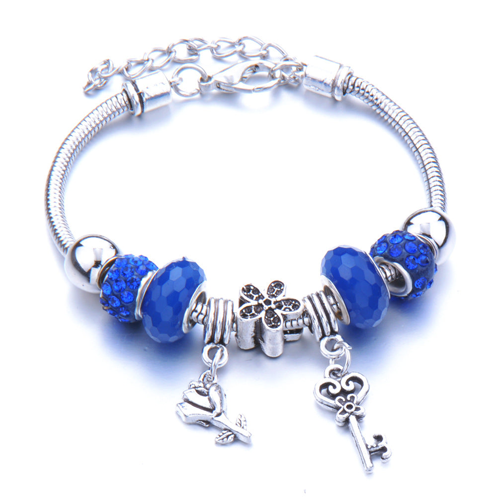 Wholesale Glass Beads and Diamond Diy Bracelet