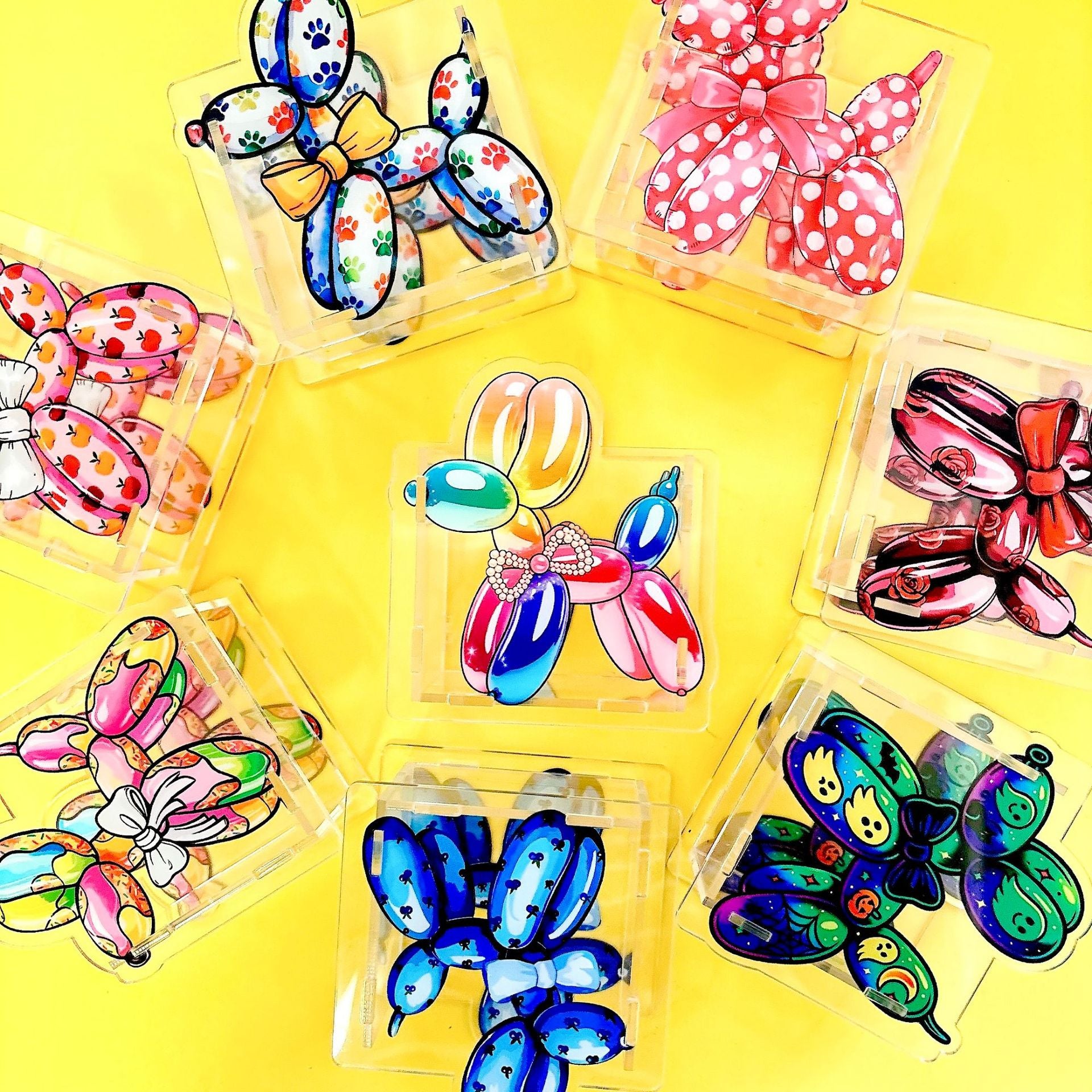 Wholesale New dog acrylic pen holder pencil box stationery storage diy 10cm