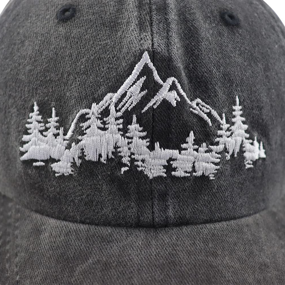 Wholesale Vintage Mountain Forest Embroidered Baseball Caps