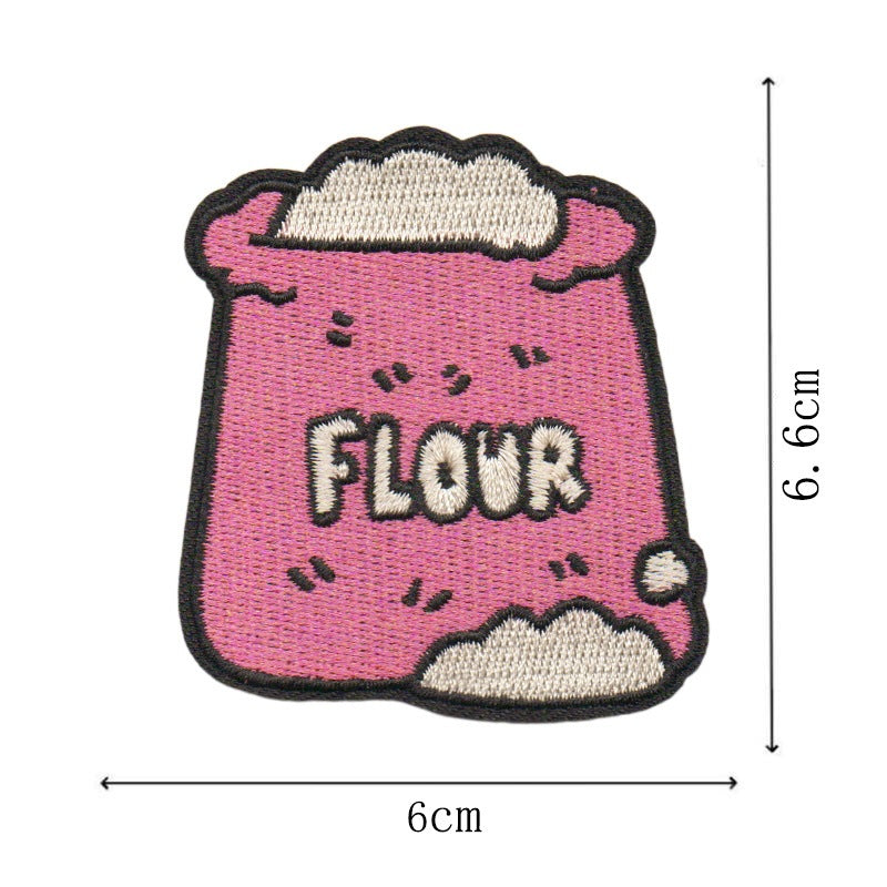 Wholesale Cartoon Pink Embroidered Patch With Heating Glue Backing DIY Fashion Accessory For Bags Clothes Shoes Towels