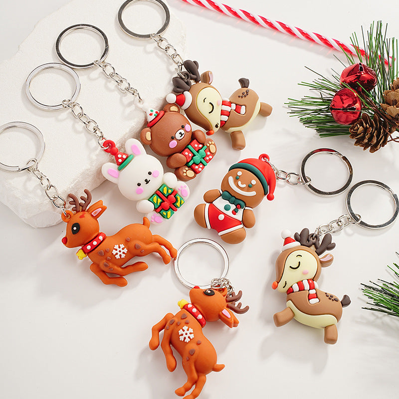 Wholesale Christmas Series Cartoon Animal Keychains