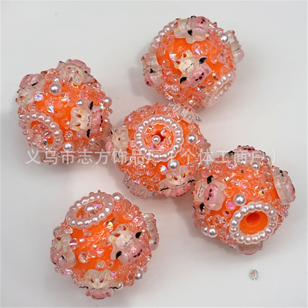 Wholesale 30pcs/pack flower ball DIY beaded