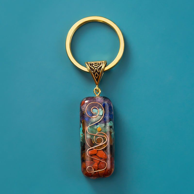 Wholesale Creative Colored Stone Keychains