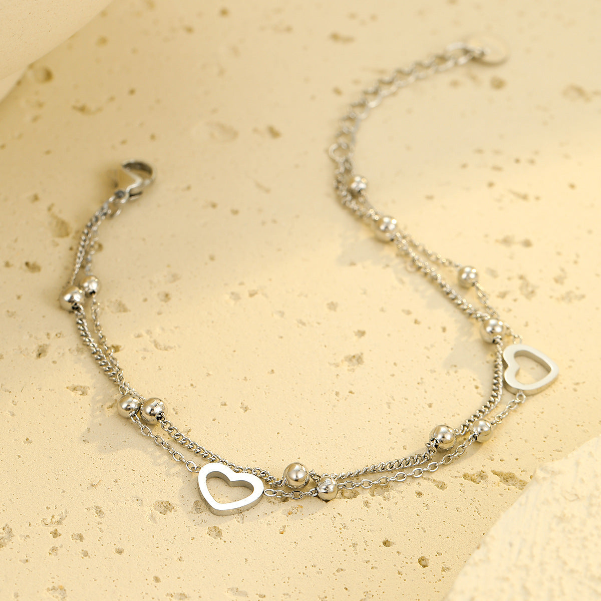 Wholesale  heart-shaped Valentine' s Day Stainless Steel Bracelets