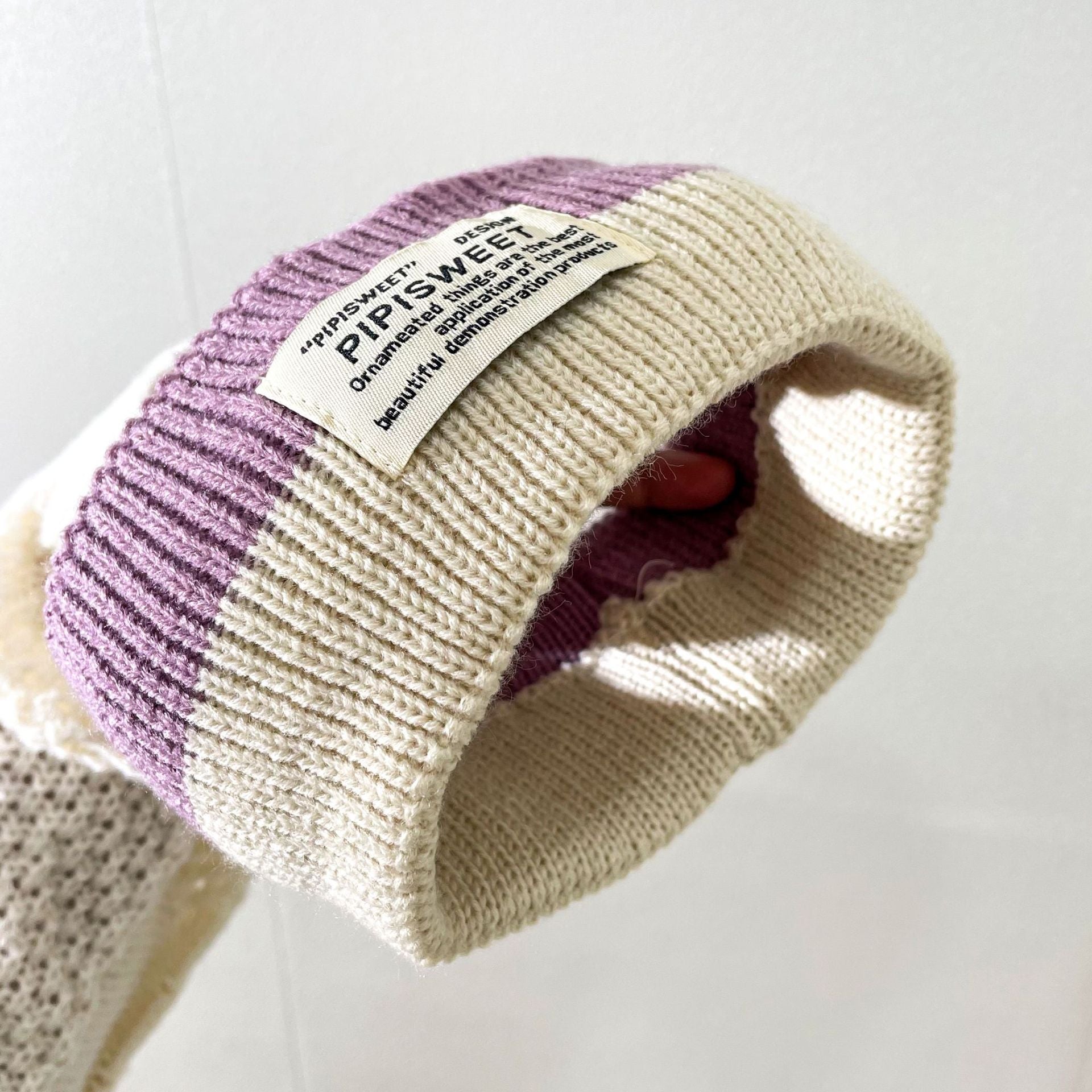 Wholesale 2023 Autumn and Winter Wool Two-color Knitted Headband