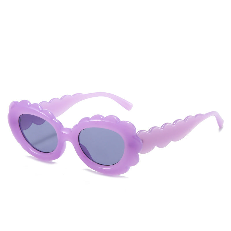 Wholesale Oval Fashion Sunflower Flower Sunglasses