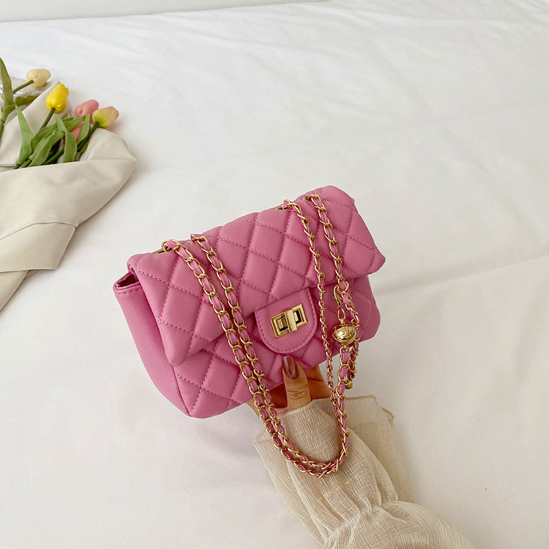 Wholesale Small Golden Ball Diamond Chain Crossbody Shoulder Small Square Bag