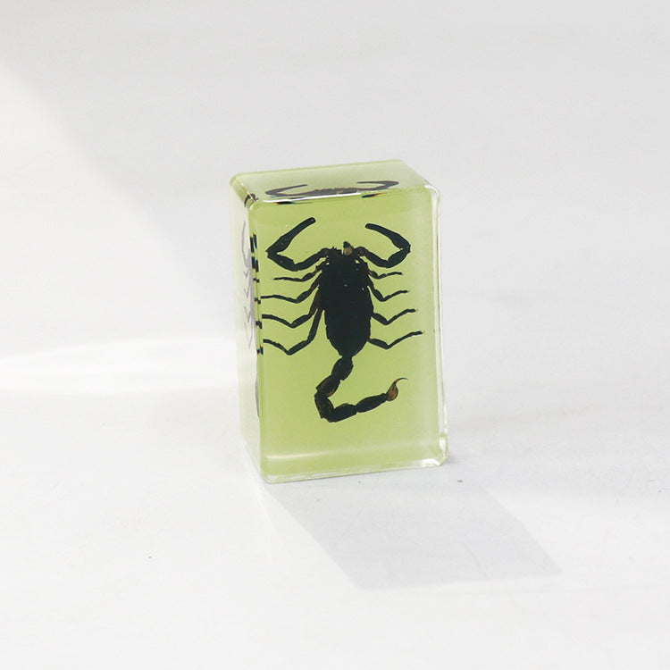 Wholesale 12pcs Luminous Real Insect Scorpion Desktop Resin Ornaments