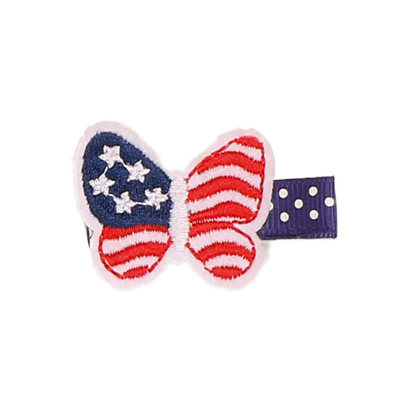 Wholesale American Independence Day Fabric Hair Clips