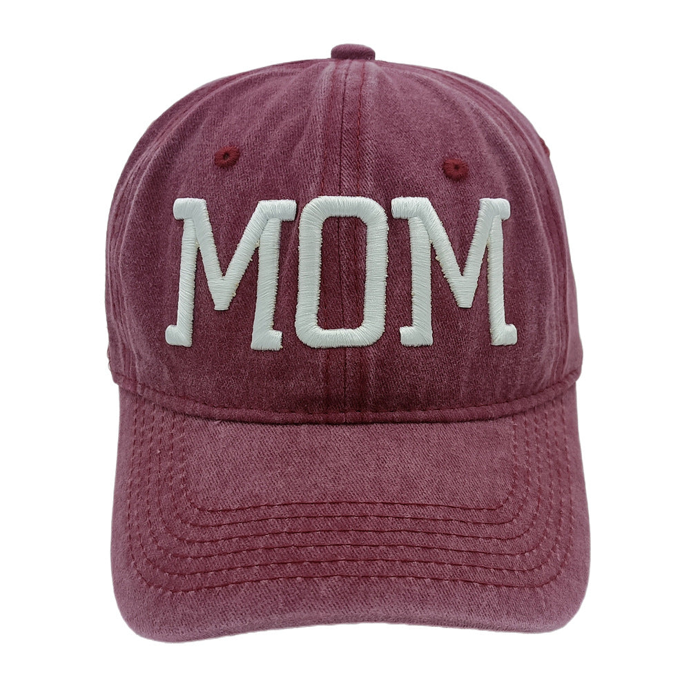 Wholesale Washed Cotton DAD MOM 3D Embroidered Baseball Cap