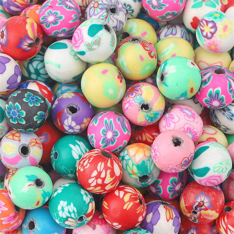 Wholesale 20pcs Round Colored Soft Clay Beads
