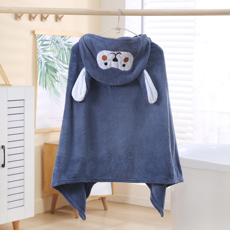 Wholesale Hooded Cape Cape Absorbent Coral Fleece Kids Bath Towel