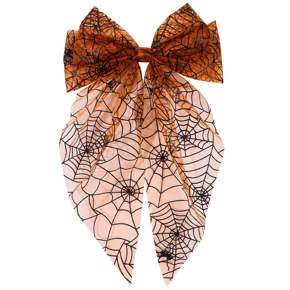 Wholesale  Yellow Tulle Bow Hair Clip With  Web Mesh Spring Clip Party Fashion Accessory Gift