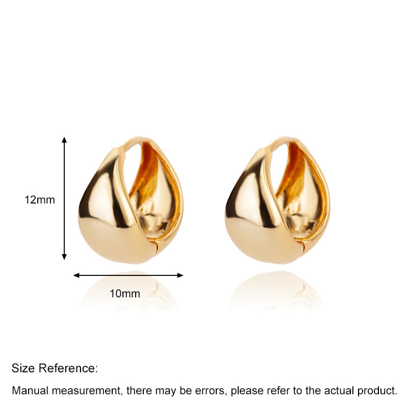 Wholesale Gold Geometric Solid Square Atmospheric Earrings