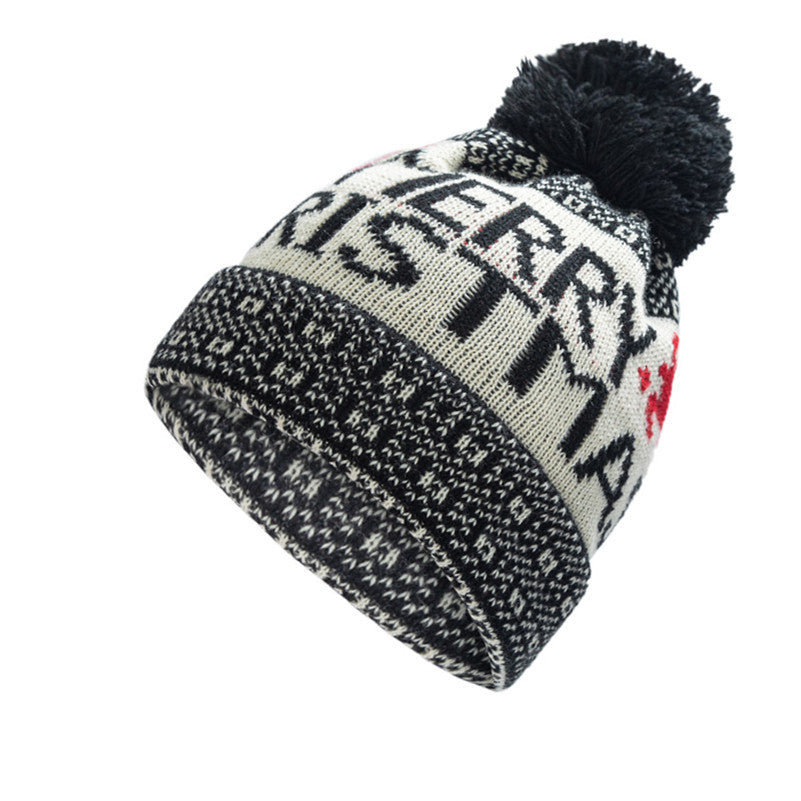 Wholesale Warm Beanie Christmas Jacquard Knitted Hat