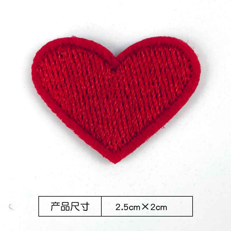 Wholesale Polyester Embroidered Heart Patch For Clothing Bags Shoes And DIY Accessories