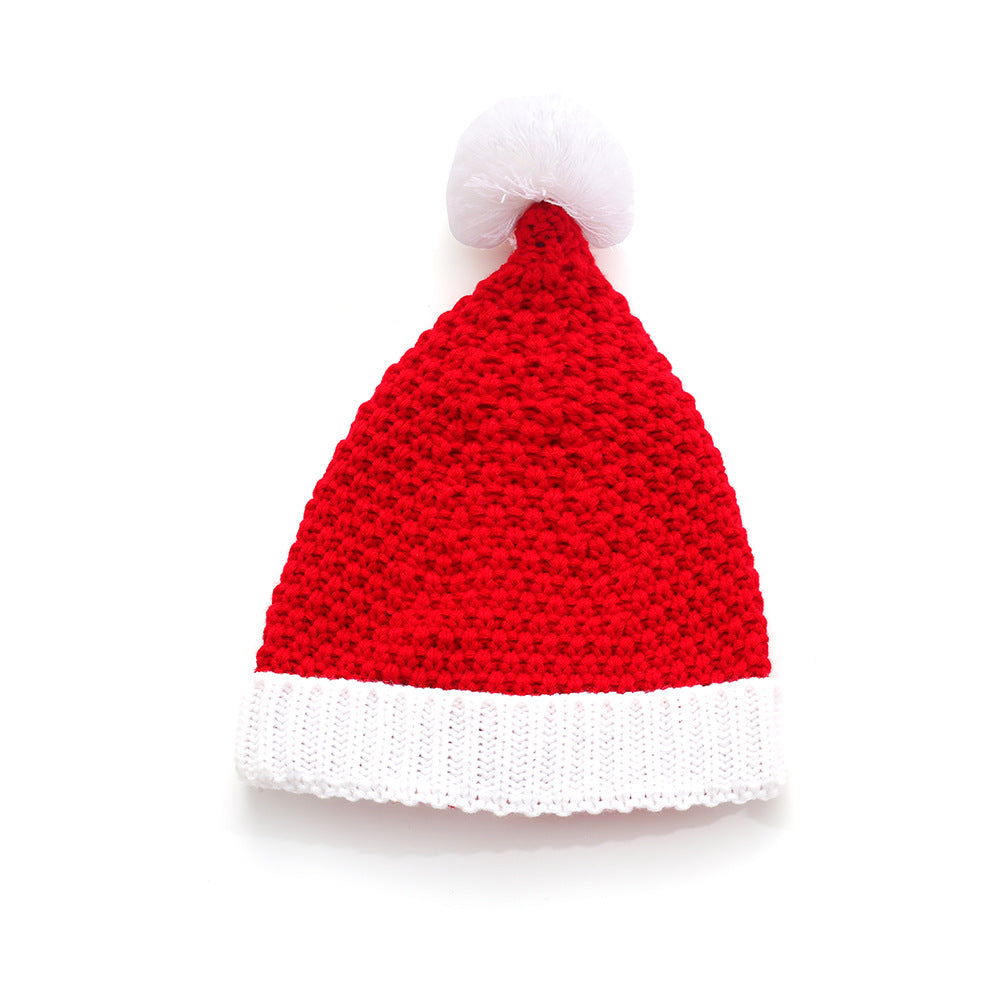 Wholesale Parent-child Christmas Red and Green Striped Beanie