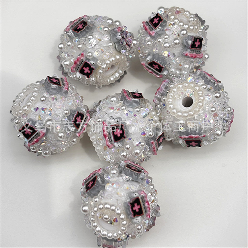 Wholesale 30pcs/pack flower ball DIY beaded