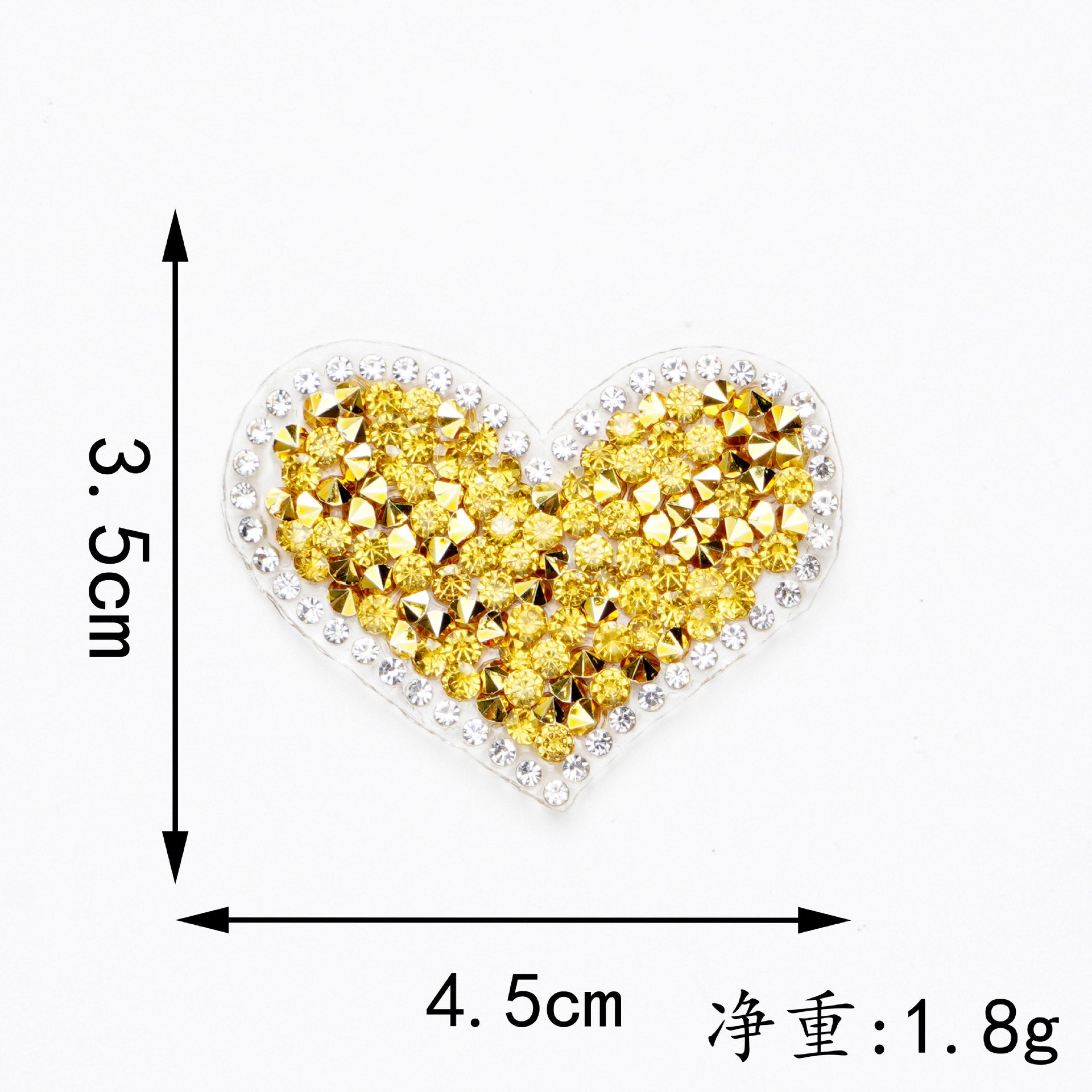 Wholesale Black heart-shaped rhinestone embroidery DIY patches