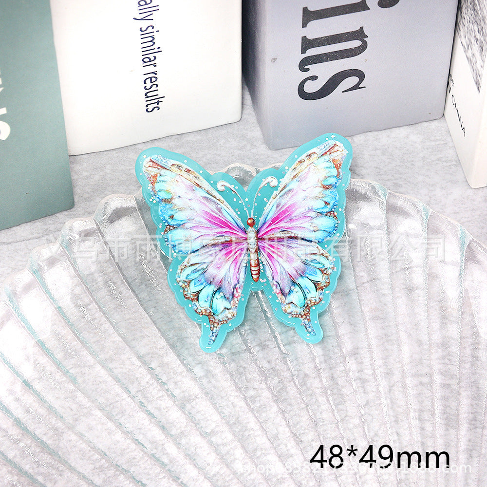 Wholesale 10pcs New loose powder butterfly bag acrylic cute things DIY patch accessories