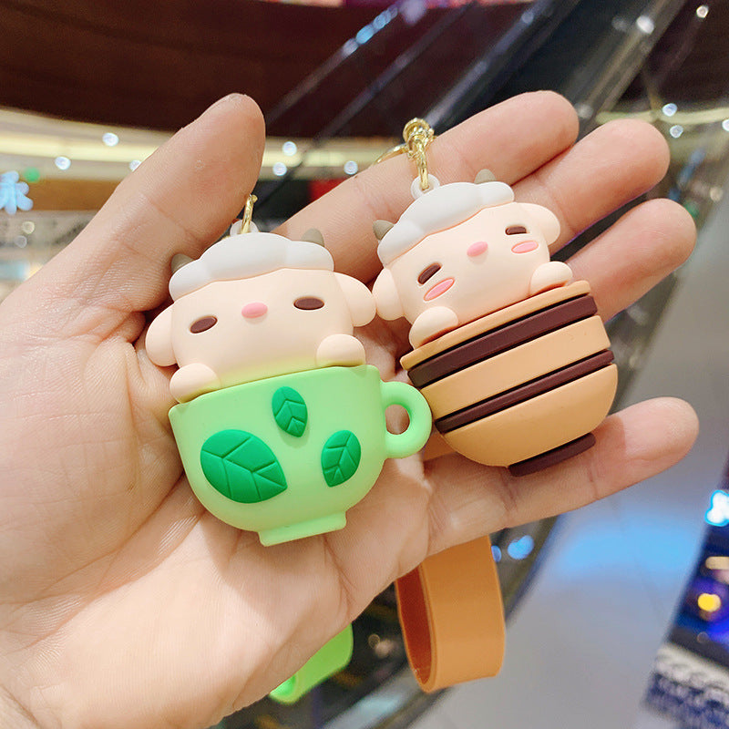 Wholesale Silicone Lamb Cup Keychain