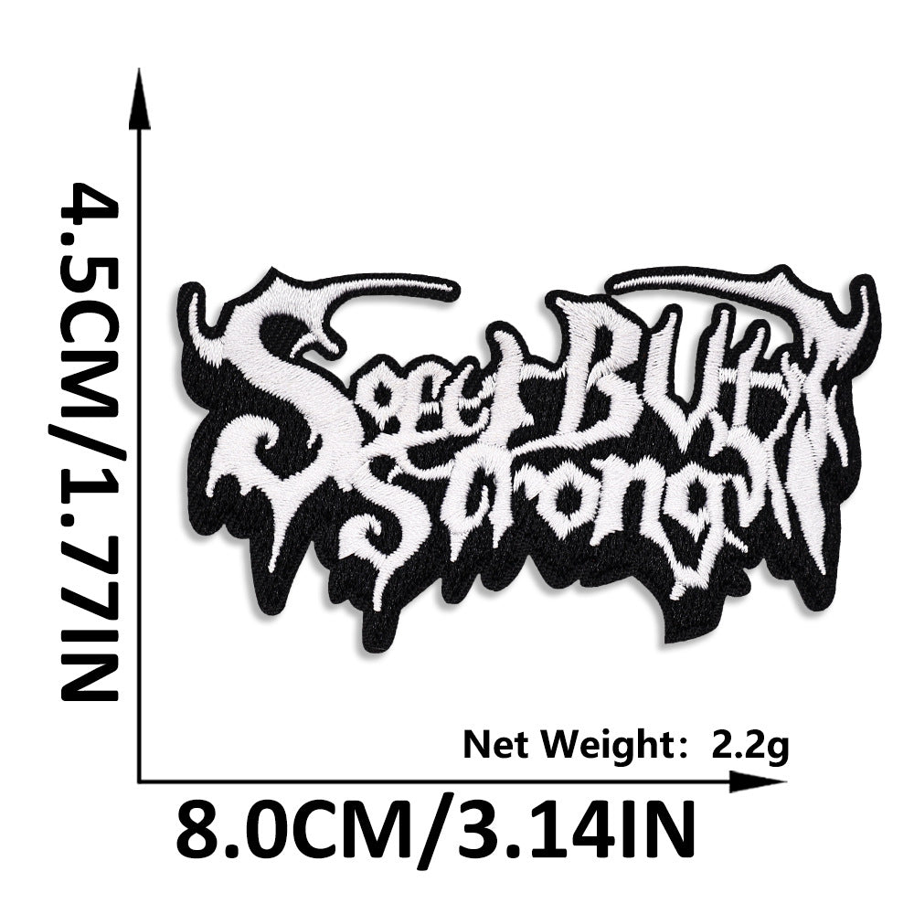 Wholesale Gothic Butterfly English Letter Iron On Embroidery Patch Chic Fashion Accessory For Everyday Use