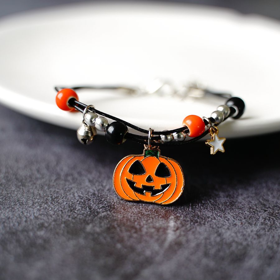 Wholesale Halloween Pumpkin Ghost Festival Orange Bracelet