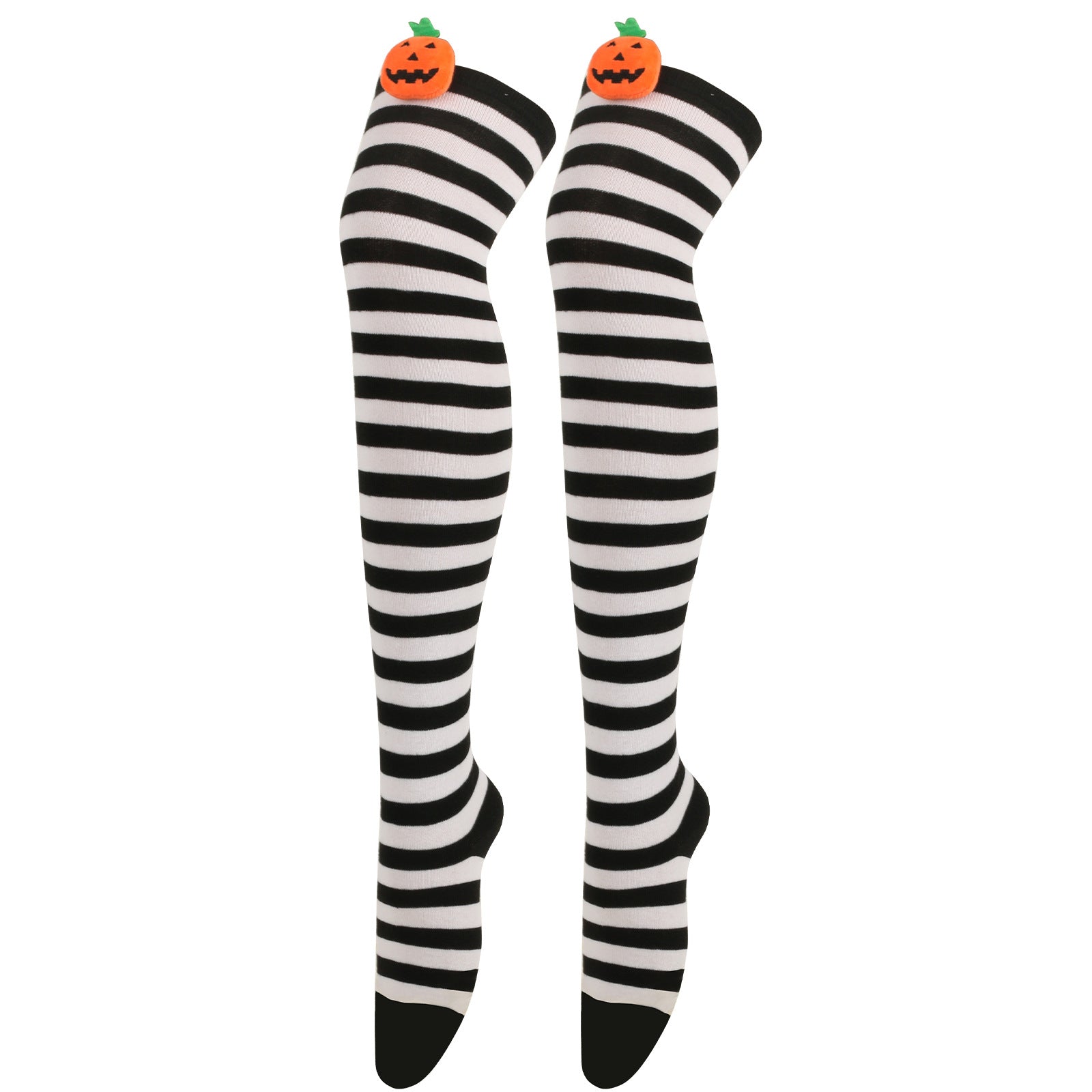 Wholesale Halloween Cartoon Devil Knee-high Striped Socks