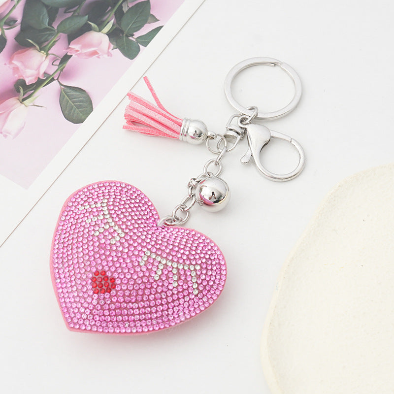 Wholesale Valentine's Day Creative Love Expression Hot Diamond Keychain