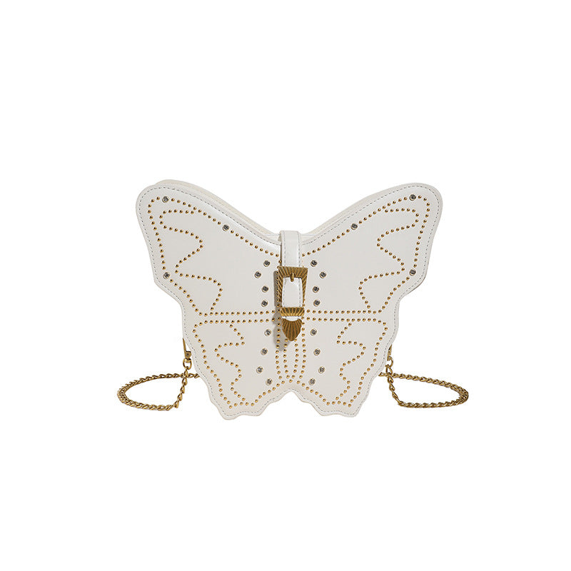 Wholesale PU Rivet Butterfly Messenger Bag