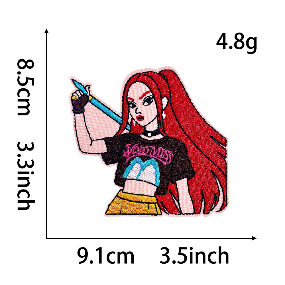 Wholesale Cartoon Cute Styling Girl Embroidery DIY Patches OLY Exclusive