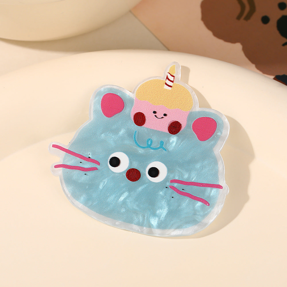 Wholesale 10pcs Cartoon Birthday Hat Bear Sweet Acrylic Patch