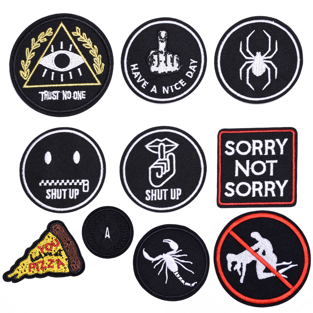 Wholesale Cloth Letter Patches Set Of 10 Styles Clothing Badges DIY Fashion Accessory For Apparel Decoration