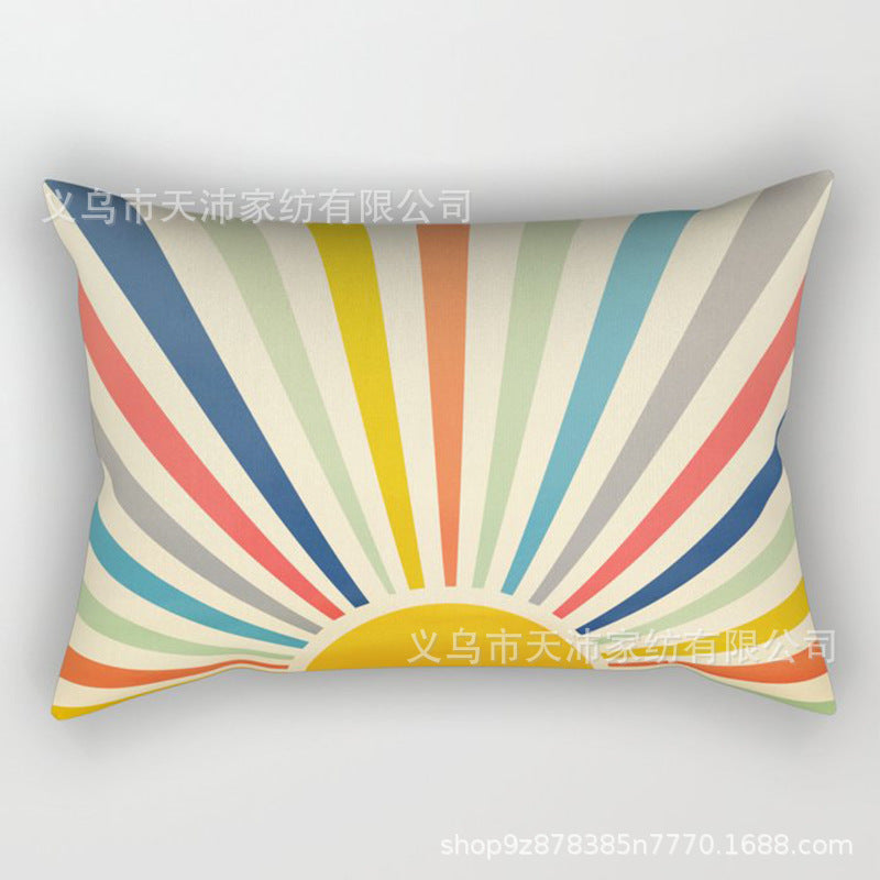 Wholesale Geometric Irregular Rectangular Short Plush Pillowcases