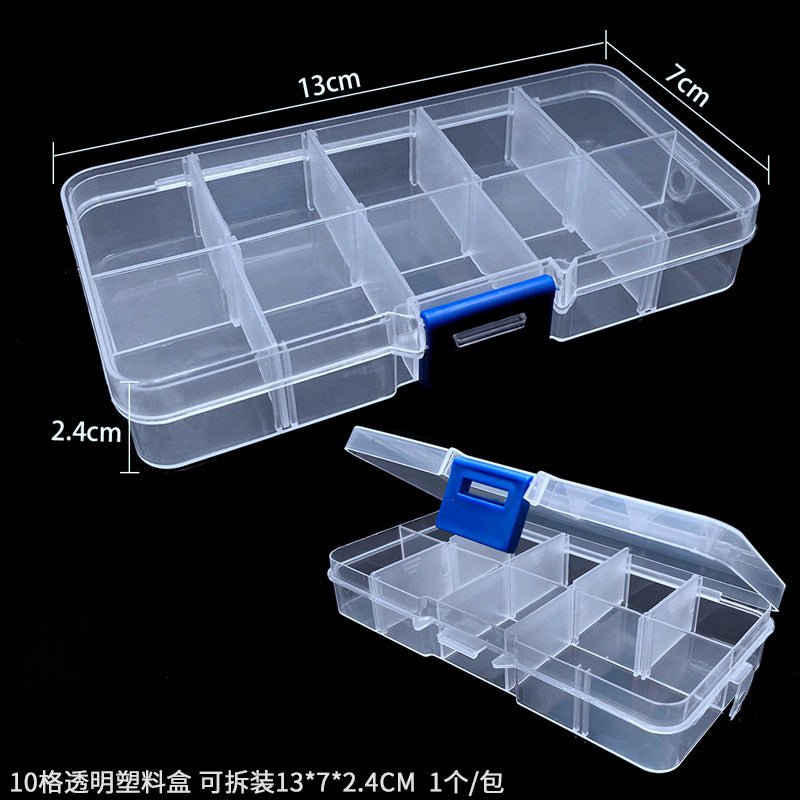 Wholesale Handmade DIY Bead Jewelry Removable Transparent Plastic Storage Box Tools