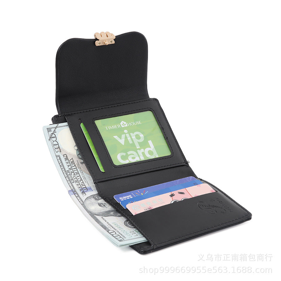 Wholesale PU Software and Hardware Flower Buckle Wallet