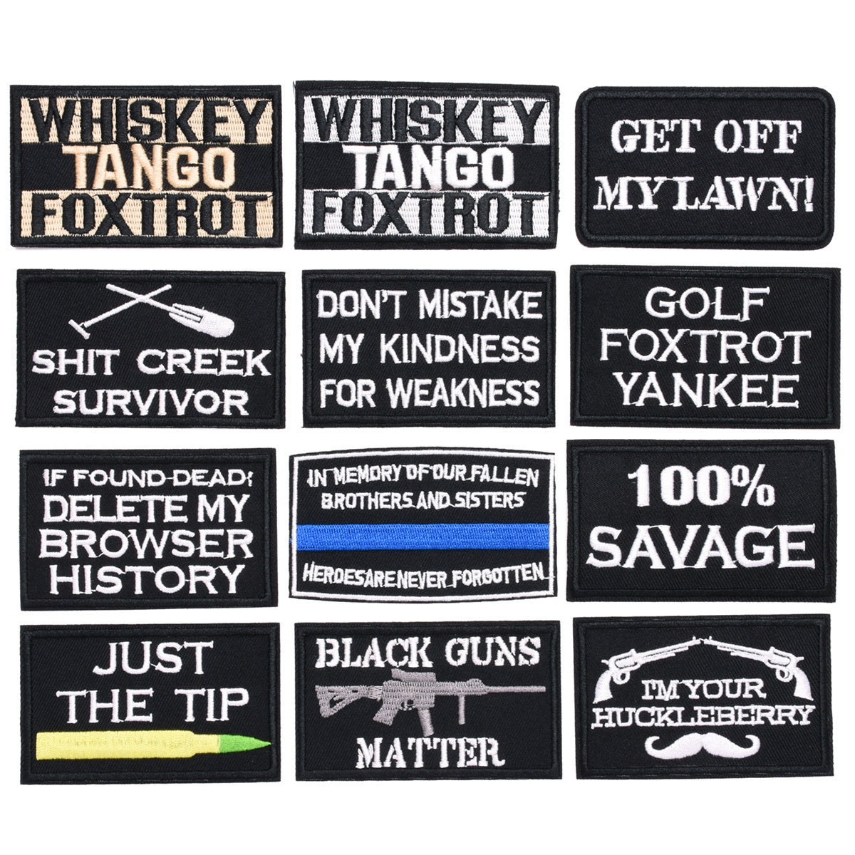 Wholesale Black White Letter Embroidery Patch Chic Decorative Cloth Badge For Jeans Party Craft Supply
