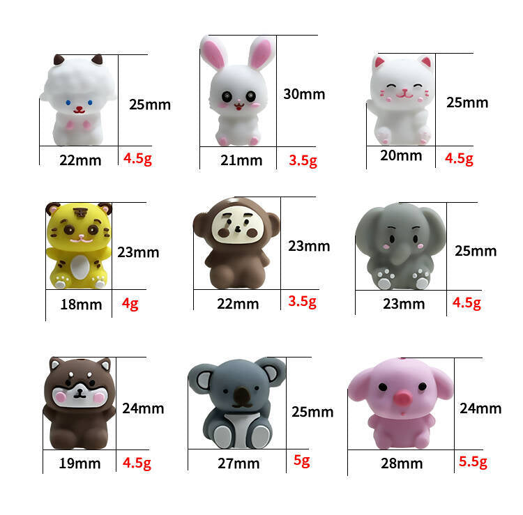 Wholesale 10pcs 3D Silicone Cute Cartoon Animal DIY Beads
