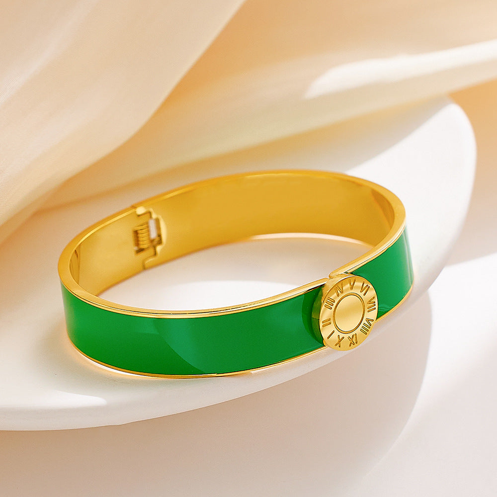 Wholesale Colorful Enamel Titanium Steel Bracelet