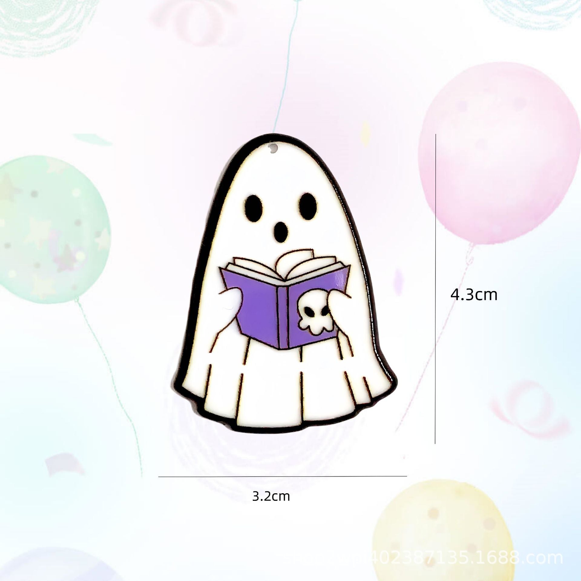 Wholesale 30pcs/ pack ghost acrylic Flatback accessories DIY jewelry pendant material