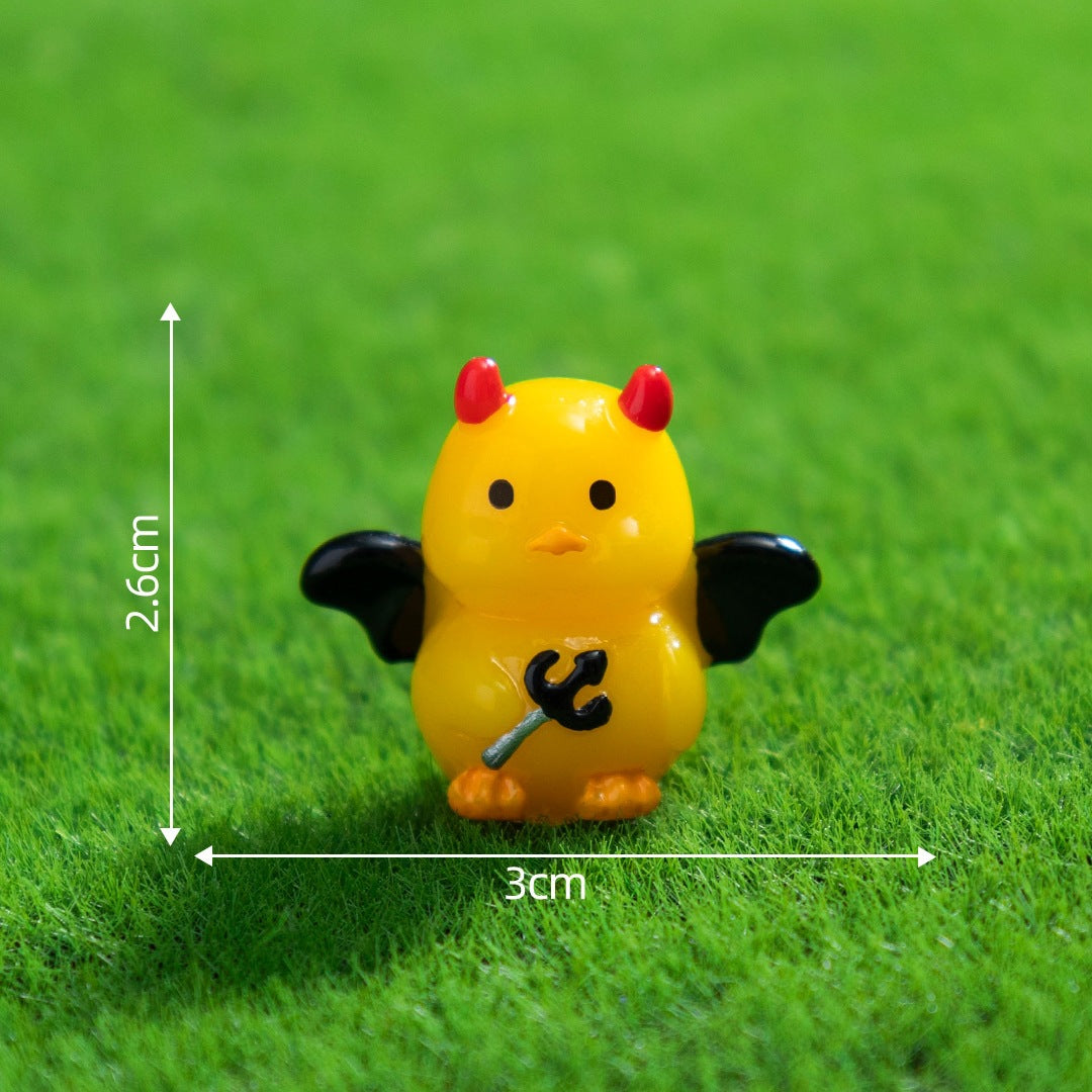 Wholesale Cute Cat Angel Devil Resin Figurine Miniature Desktop Decor DIY Accessory Gift