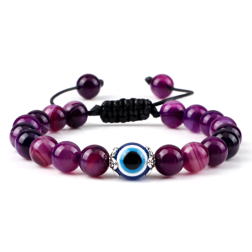 Wholesale Jewelry Bohemian Bracelet Devil' s Eye Beaded Braided Hand Rope Yoga Beads Hand Jewelry