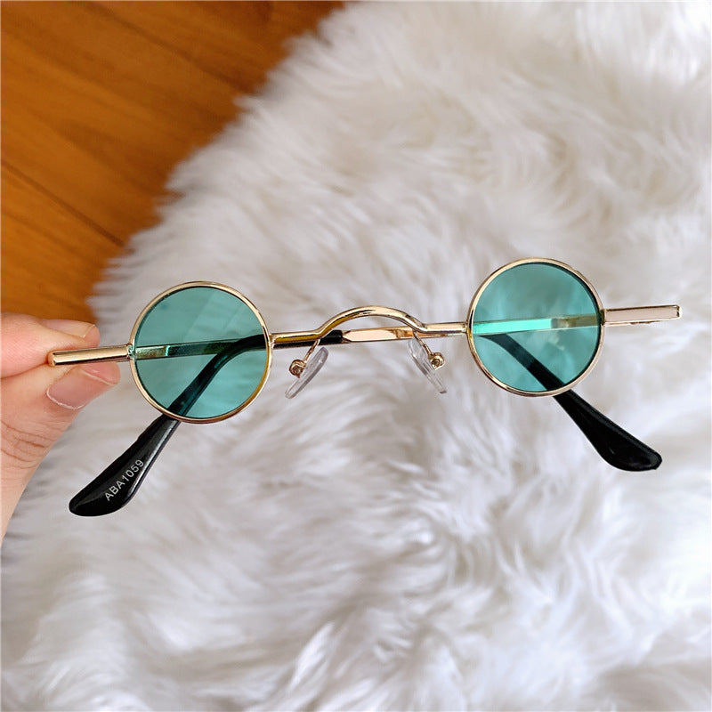 Wholesale Ultra-small frame round retro sunglasses for men and women hip-hop Sunglasses