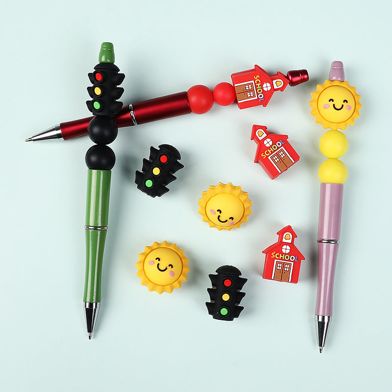 Wholesale 20pcs Traffic Light Cartoon Sun School Beads