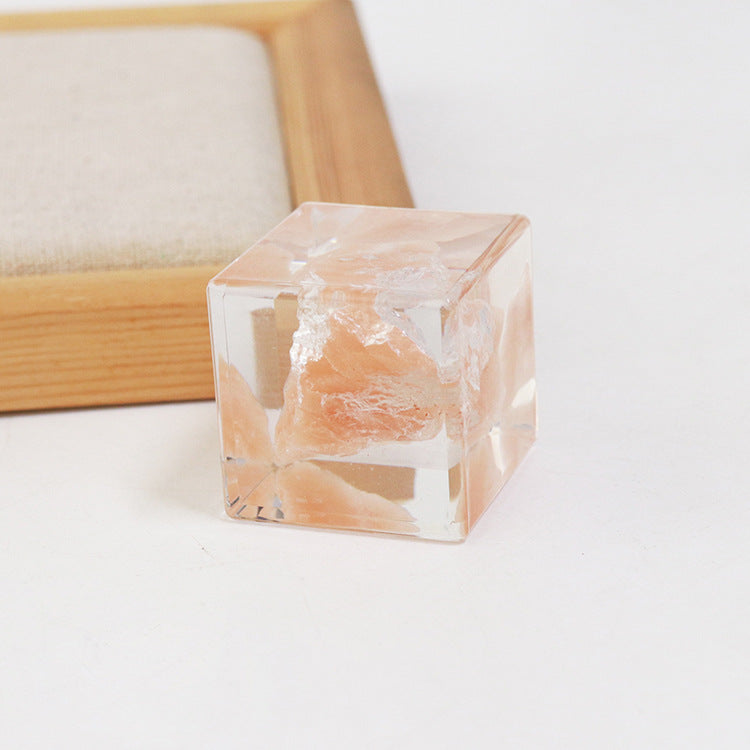 Wholesale 6pcs Natural Color Mineral Resin Drip Glue Crafts Ornaments