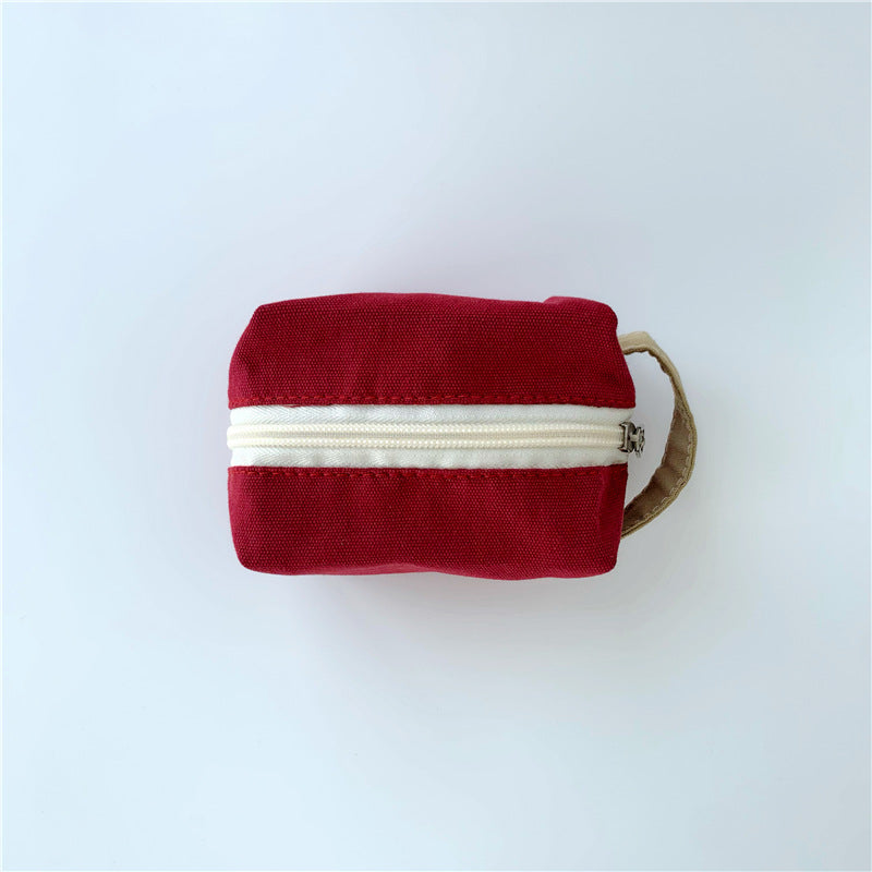 Wholesale Small Size Canvas Cotton Solid Color Mini Storage Bag
