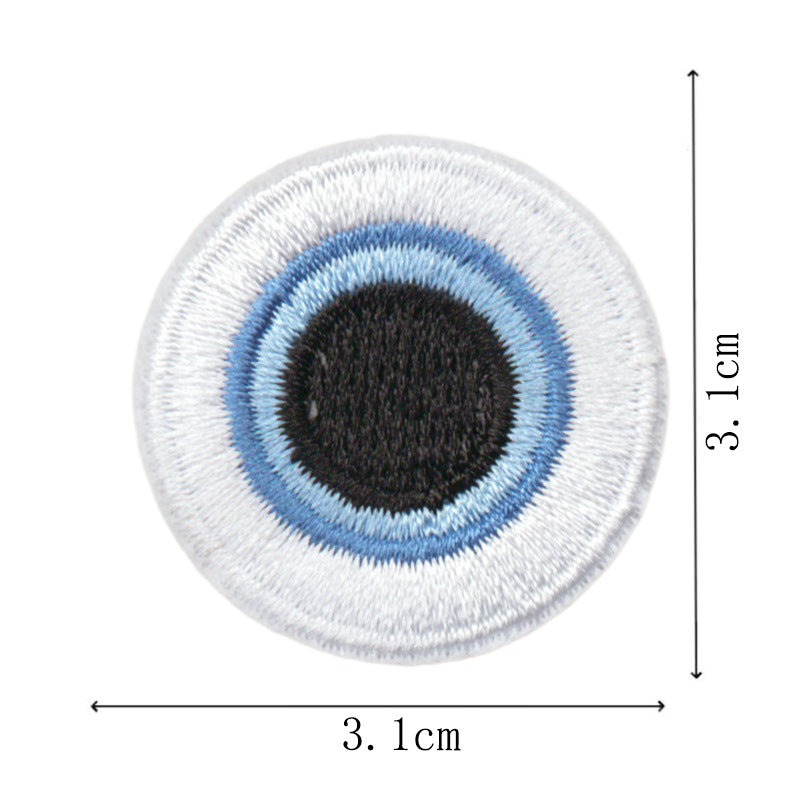 Wholesale Embroidered Cartoon Eye Patches Iron On DIY Decorative Accent For Towels Clothing Craft Supply
